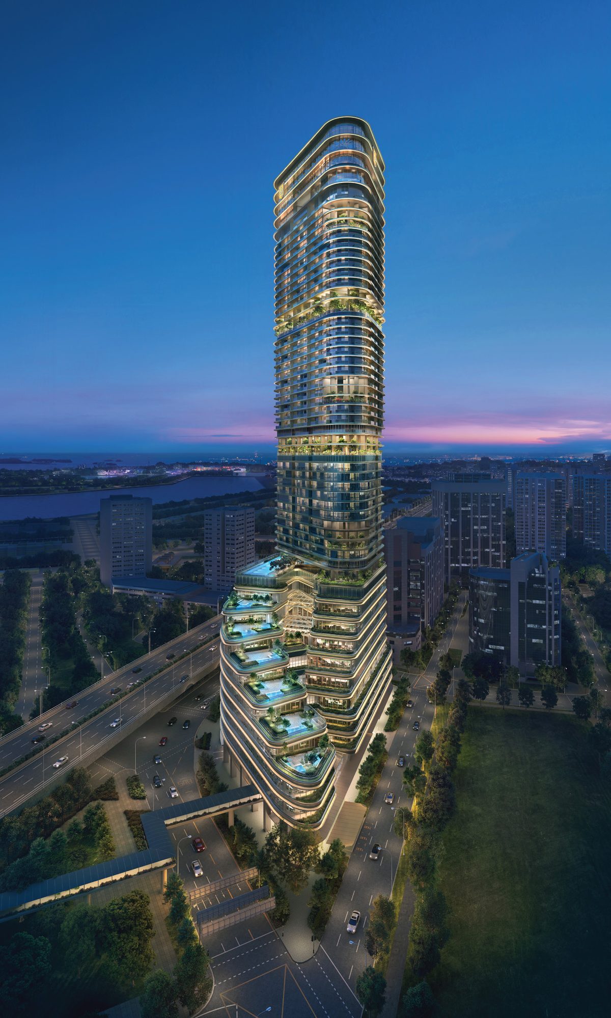 Tower — twilight render